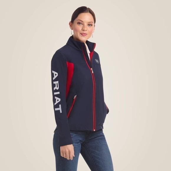ARIAT® (Women's LARGE) New Team™ Softshell Full-Zip Jacket in Navy - $115